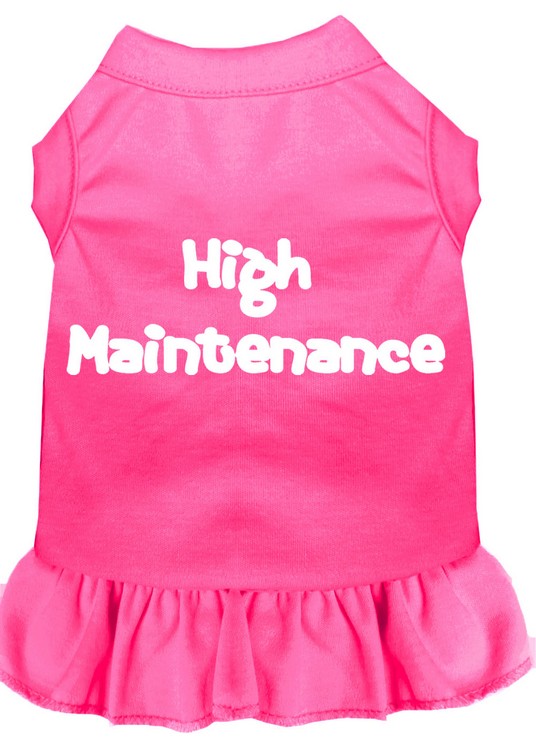 High Maintenance Screen Print Dress Bright Pink XXL